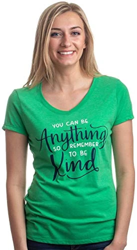 You Can Be Anything, So Be Kind | Nice Positive Teacher V-Neck T-Shirt For Women 5 You Can Be Anything, So Be Kind | Nice Positive Teacher V-Neck T-Shirt For Women - Image 3