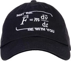 May The (F=m*dv/dt) Be With You | Funny Physics Science Men Women Baseball Dad Hat Black