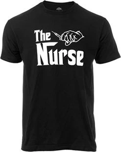 Ann Arbor T-shirt Co. The Nurse | Funny Nursing Medical Hospital Worker RN Joke ER Medicine Humor For Men Women-(Adult,2XL) Black