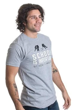 School Is Important But Hockey Is Importanter | Funny Sports Unisex T-Shirt -T-Shirt Store 41ktmiZzpdL