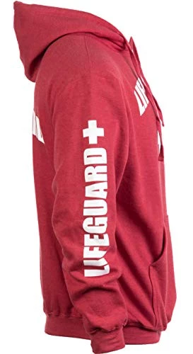 Lifeguard | Red Unisex Uniform Fleece Hoody Sweatshirt Hoodie Sweater Men Women 3 Lifeguard | Red Unisex Uniform Fleece Hoody Sweatshirt Hoodie Sweater Men Women