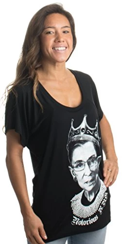 Notorious R.B.G. Progressive Liberal Ruth Bader Ginsburg Flowy Ladies' T-Shirt-Flowy,XL 4 Notorious R.B.G. Progressive Liberal Ruth Bader Ginsburg Flowy Ladies' T-Shirt-Flowy,XL - Image 2