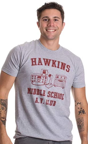 Hawkins Middle School A.V. Club | Vintage Style 80s Costume AV Hawkin T-Shirt 3 Hawkins Middle School A.V. Club | Vintage Style 80s Costume AV Hawkin T-Shirt