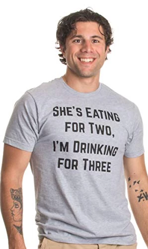 Drinking For Three | Funny New Dad Father Pregnancy Announcement Joke T-Shirt 4 Drinking For Three | Funny New Dad Father Pregnancy Announcement Joke T-Shirt - Image 2