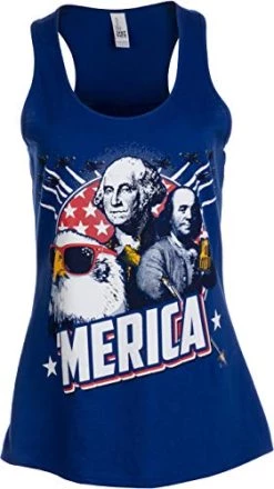Merica | Epic USA Patriotic American Party Funny 'Merica Fun Tank Top Women Girl