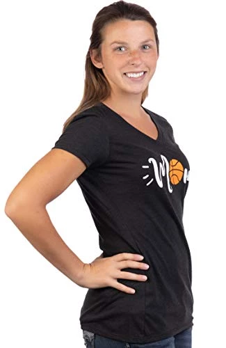 Basketball Mom | Funny Cute Fun Sport Mama Little League Youth Mommy Women's V-Neck T-Shirt-(Vneck,M) Vintage Black 4 Basketball Mom | Funny Cute Fun Sport Mama Little League Youth Mommy Women's V-Neck T-Shirt-(Vneck,M) Vintage Black - Image 2
