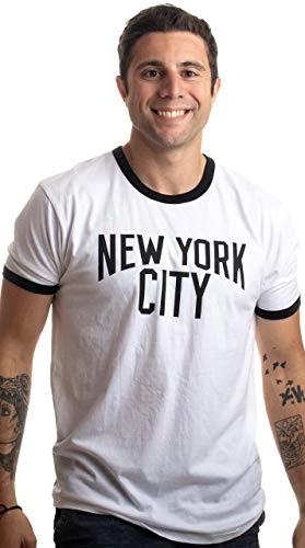 New York City | Iconic NYC Lennon Ringer Vintage Retro Style Men Women T-Shirt 4 New York City | Iconic NYC Lennon Ringer Vintage Retro Style Men Women T-Shirt - Image 2
