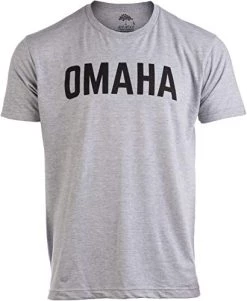 Omaha | Classic Retro City Grey Style Nebraska NE Council Bluffs Midwest Men Women T-Shirt