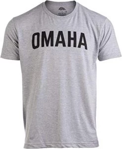Omaha | Classic Retro City Grey Style Nebraska NE Council Bluffs Midwest Men Women T-Shirt -T-Shirt Store 41pytrkOyTL. AC