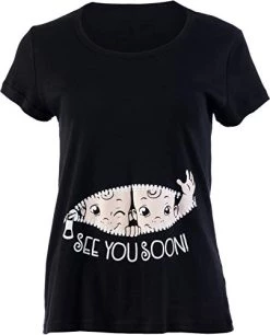 See You Soon (Twins)! | Cute Funny Maternity Baby Pregnancy Top T-Shirt For Pregnant Women