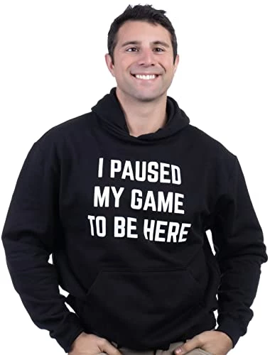 Ann Arbor T-shirt Co. I Paused My Game To Be Here | Funny Video Gamer Humor Joke For Men Women Hoodie Hoody Hooded Sweatshirt 4 Ann Arbor T-shirt Co. I Paused My Game To Be Here | Funny Video Gamer Humor Joke For Men Women Hoodie Hoody Hooded Sweatshirt - Image 2