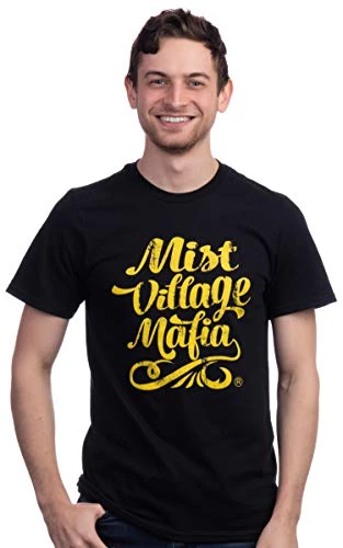 Mist Village Mafia Wordmark | Officially Licensed The Land: Chaos Seeds LitRPG Aleron Kong Unisex Men T-Shirt-(Adult,3XL) Black 3 Mist Village Mafia Wordmark | Officially Licensed The Land: Chaos Seeds LitRPG Aleron Kong Unisex Men T-Shirt-(Adult,3XL) Black