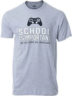 School Is Important, But Video Games Are Importanter | Funny Gamer Humor Joke For Men Women T-Shirt -T-Shirt Store 41rFKvrTcHL