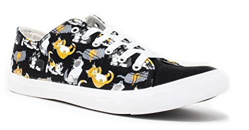 Kitten Sneakers | Cute, Fun Cat Mom Dad Lady Gym Tennis Shoe - Unisex Women Men - (Lowtop, US Men's 7, US Women's 9) Black 3 Kitten Sneakers | Cute, Fun Cat Mom Dad Lady Gym Tennis Shoe - Unisex Women Men - (Lowtop, US Men's 7, US Women's 9) Black
