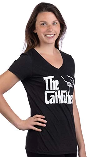 The Catmother | Funny, Cute Cat Mother Mom Owner Pet Kitty Kitten Women V-Neck T-Shirt 5 The Catmother | Funny, Cute Cat Mother Mom Owner Pet Kitty Kitten Women V-Neck T-Shirt - Image 3