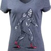 Madame Bigfoot | Funny Sasquatch Squatch Myth Legend Joke High Heels V-Neck Graphic T-Shirt For Women 1 Madame Bigfoot | Funny Sasquatch Squatch Myth Legend Joke High Heels V-Neck Graphic T-Shirt For Women -T-Shirt Store 41ryPtebgmL