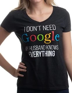 My Husband Knows Everything | Wife Women's V-Neck T-Shirt