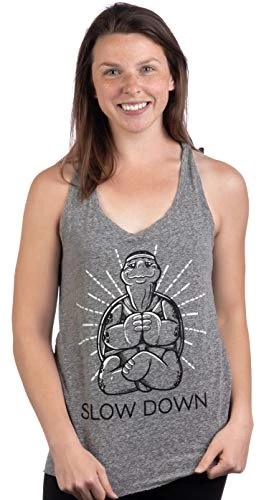 Slow Down Yoga Turtle | Cute Funny Namaste Mindful Workout Racerback Tank Top For Women 4 Slow Down Yoga Turtle | Cute Funny Namaste Mindful Workout Racerback Tank Top For Women - Image 2