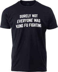 Surely, Not Everybody Was Kung Fu Fighting | Funny 70s Sarcastic Martial Arts T-Shirt Sarcasm Saying Joke Shirt For Men -T-Shirt Store 41sXe0vcNL. AC