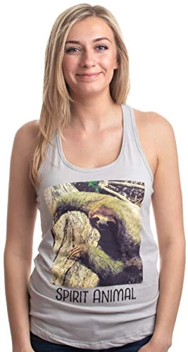 Spirit Animal Sloth | Funny Cute Lazy Kid Nap Time Relax Women's Racerback Tank-(Racerback,S) 5 Spirit Animal Sloth | Funny Cute Lazy Kid Nap Time Relax Women's Racerback Tank-(Racerback,S) - Image 3