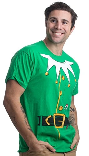 Santa's Elf Costume | Jumbo Print Novelty Christmas Holiday Humor Unisex T-Shirt 2 Santa's Elf Costume | Jumbo Print Novelty Christmas Holiday Humor Unisex T-Shirt