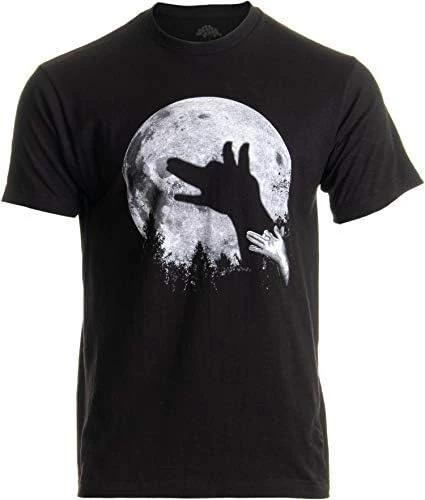 Wolf Shadow Puppet | Unique Moon Outdoor Hike Camp Funny Fun Men Women T-Shirt 9 Wolf Shadow Puppet | Unique Moon Outdoor Hike Camp Funny Fun Men Women T-Shirt - Image 7