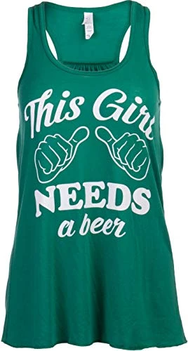 This Girl Needs A Beer | Women Racerback St. Patrick's Day Irish Paddy Tank Top 5 This Girl Needs A Beer | Women Racerback St. Patrick's Day Irish Paddy Tank Top - Image 3