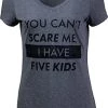 You Can't Scare Me, I Have Children | Funny Mom Mommy Mama Cute Joke Women V-Neck T-Shirt -T-Shirt Store 41tjhDja8CS