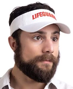 Ann Arbor T-shirt Co. Lifeguard Visor | Professional Guard Hat Red Sun Cap Men Women Costume Uniform -T-Shirt Store 41uPCNULS1L