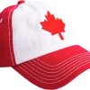 Canada Maple Leaf Hat | Canadian Pride Embroidered Adult Twill Baseball Cap