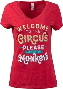 Welcome To The Circus, Please Pardon My Monkeys | Funny Mom Mommy Mama Grandma Nana Graphic T-Shirt For Women -T-Shirt Store 41ufZyqk3nL. AC