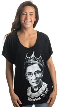 Notorious R.B.G. Progressive Liberal Ruth Bader Ginsburg Flowy Ladies' T-Shirt-Flowy,XL