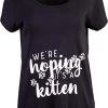 We're Hoping It's A Kitten | Cute Funny Maternity Pregnancy Baby Scoop Neck Top T-Shirt For Pregnant Women -T-Shirt Store 41vlDI9floL