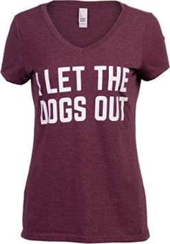 I Let The Dogs Out | Funny Dog Walker Joke Pet Owner Humor Women's V-Neck T-Shirt Top 16 I Let The Dogs Out | Funny Dog Walker Joke Pet Owner Humor Women's V-Neck T-Shirt Top -T-Shirt Store 41w36kTIalL. AC