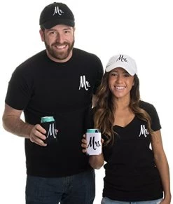 Mr. & Mrs. | Matching Newlywed Wedding Baseball Caps And Beer Holder (Coolie) -T-Shirt Store 41wcjHRO4ML