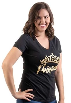 Princess | Cute, Funny Girly Royalty Tiara Crown Humor V-Neck T-Shirt For Women 12 Princess | Cute, Funny Girly Royalty Tiara Crown Humor V-Neck T-Shirt For Women -T-Shirt Store 41wd3N47LYL