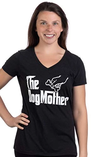 The Dogmother | Funny Cute Dog Mother Mom Owner Pet Doggo Pup Women V-Neck T-Shirt 4 The Dogmother | Funny Cute Dog Mother Mom Owner Pet Doggo Pup Women V-Neck T-Shirt - Image 2