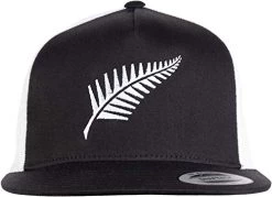 New Zealand Pride | Kiwi Silver Fern Southern Cross Black Baseball Cap Dad Hat