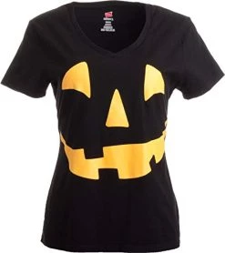 Glow In Dark Jack O' Lantern | Halloween Pumpkin Costume Women's V-Neck T-Shirt 12 Glow In Dark Jack O' Lantern | Halloween Pumpkin Costume Women's V-Neck T-Shirt -T-Shirt Store 41xJB7VXz2L