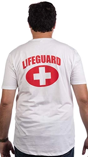 Tall Tee: Lifeguard | White Lifeguarding Unisex Uniform Costume T-Shirt For Men Women 7 Tall Tee: Lifeguard | White Lifeguarding Unisex Uniform Costume T-Shirt For Men Women - Image 5