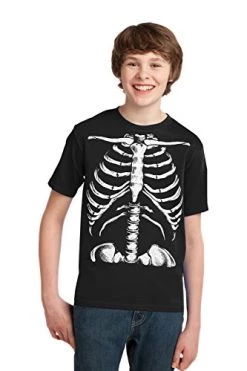 Skeleton Rib Cage | Jumbo Print Novelty Halloween Costume Youth T-Shirt
