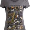 Vintage Bird Art | Nature Birding Watcher Watching Ornithology V-Neck T-Shirt For Women -T-Shirt Store 41yzfhuVyzL 1