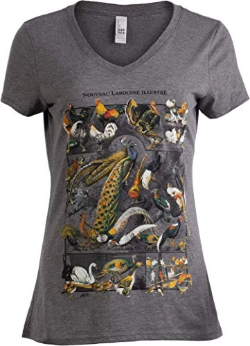 Vintage Bird Art | Nature Birding Watcher Watching Ornithology V-Neck T-Shirt For Women 3 Vintage Bird Art | Nature Birding Watcher Watching Ornithology V-Neck T-Shirt For Women