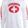 Lifeguard | Red Or White Unisex Uniform Costume Long Sleeve T-Shirt Men Women -T-Shirt Store 41zebDrHeOL