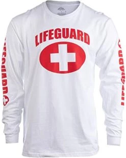 Lifeguard | Red Or White Unisex Uniform Costume Long Sleeve T-Shirt Men Women 17 Lifeguard | Red Or White Unisex Uniform Costume Long Sleeve T-Shirt Men Women -T-Shirt Store 41zebDrHeOL. AC