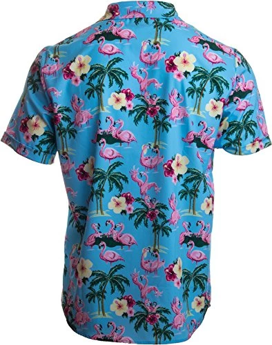 Party Flamingos | Funny Tropical Vacation Humor Hawaiian Button Down Polo Shirt Men 4 Party Flamingos | Funny Tropical Vacation Humor Hawaiian Button Down Polo Shirt Men - Image 2