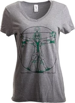 Scientist Lady | Cool Girls Science STEM Teacher Funny V-Neck T-Shirt For Women-(Vneck,S) Heather Grey