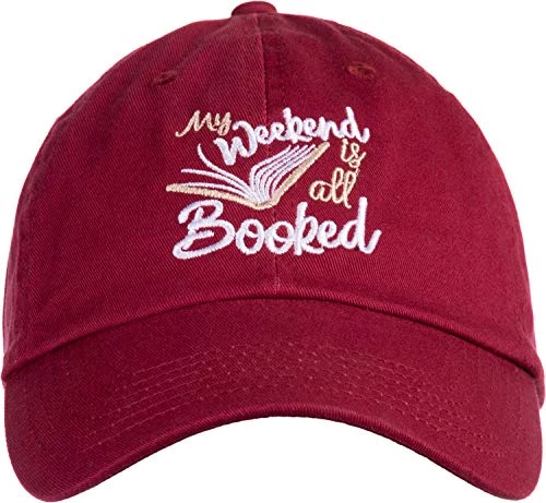 Ann Arbor T-shirt Co. My Weekend Is All Booked | Funny Cute Book Club Reader Reading Women's Baseball Dad Hat 3 Ann Arbor T-shirt Co. My Weekend Is All Booked | Funny Cute Book Club Reader Reading Women's Baseball Dad Hat