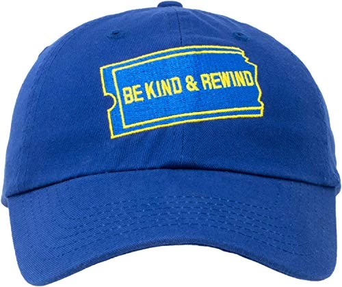 Be Kind Rewind Hat | 1990s 90s Nostalgia Pop Culture Baseball Dad Cap Men Women Royal Blue 3 Be Kind Rewind Hat | 1990s 90s Nostalgia Pop Culture Baseball Dad Cap Men Women Royal Blue