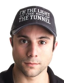 Ann Arbor T-shirt Co. I'm The Light At End Of The Tunnel | Funny Railroad Hat Train Humor Baseball Cap Charcoal 14 Ann Arbor T-shirt Co. I'm The Light At End Of The Tunnel | Funny Railroad Hat Train Humor Baseball Cap Charcoal -T-Shirt Store 518Ad49WbrL